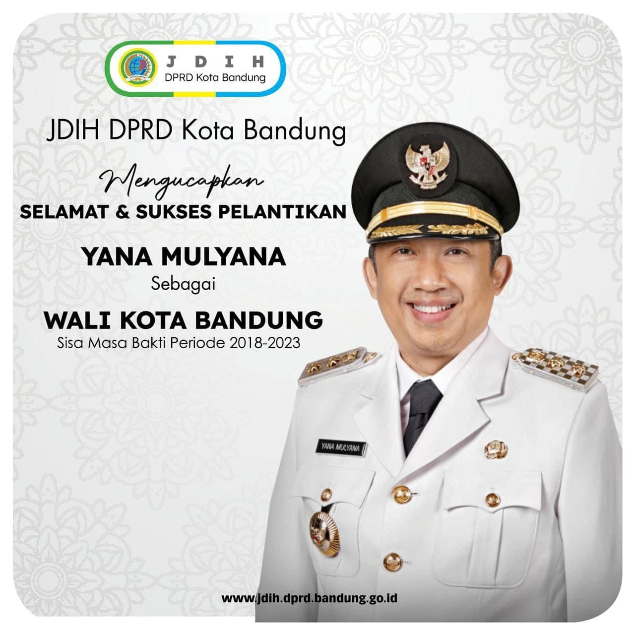 Yana Mulyana Dilantik Jadi Wali Kota Bandung 18 April